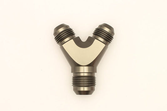 DeatschWerks - DeatschWerks 8AN Male Flare + 8AN Male Flare to 10AN Male Flare Y Block Fitting - Demon Performance