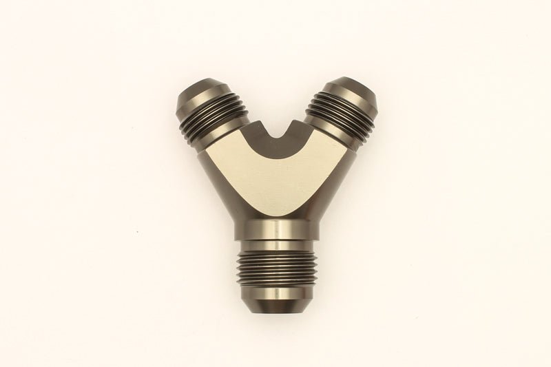 DeatschWerks - DeatschWerks 8AN Male Flare + 8AN Male Flare to 10AN Male Flare Y Block Fitting - Demon Performance