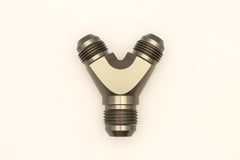 DeatschWerks - DeatschWerks 8AN Male Flare + 8AN Male Flare to 10AN Male Flare Y Block Fitting - Demon Performance