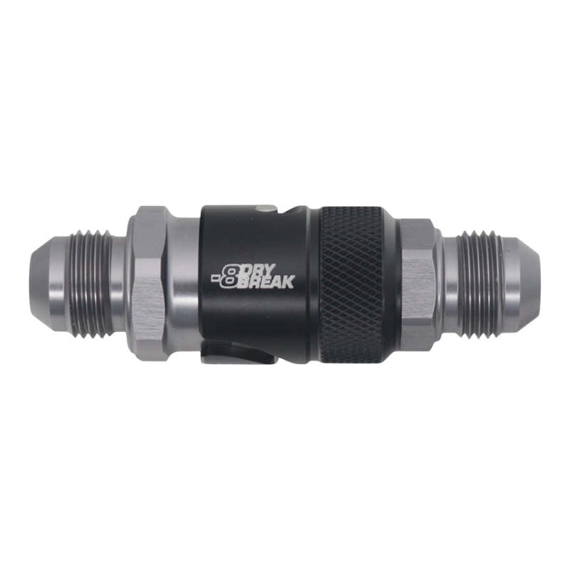 DeatschWerks - DeatschWerks 8AN Male Flare Quick Disconnect Dry Break Fitting - 2 Pieces Anodized Matte Black - Demon Performance