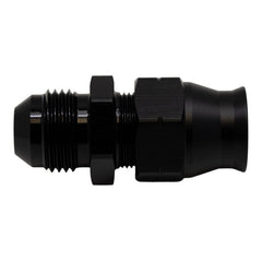 DeatschWerks - DeatschWerks 8AN Male Flare to 1/2in Hardline Compression Adapter - Anodized Matte Black - Demon Performance