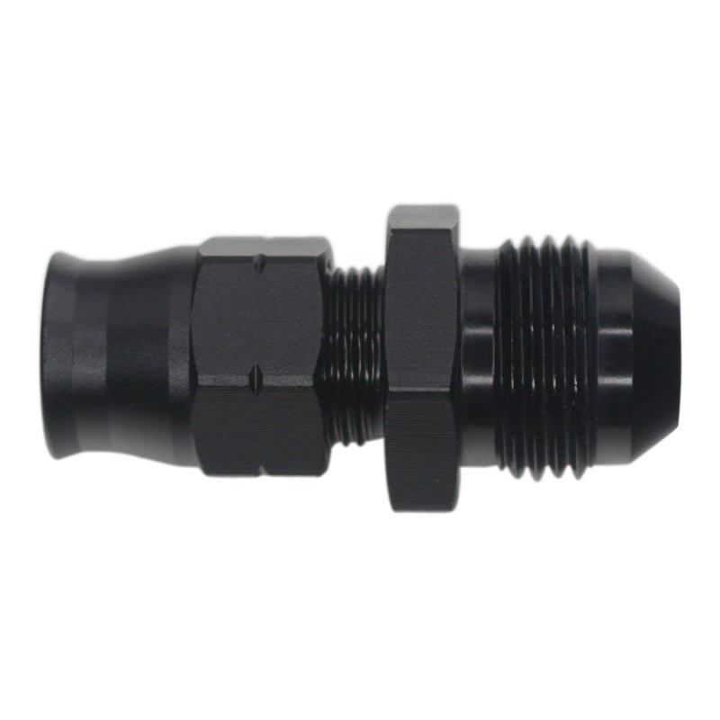 DeatschWerks - DeatschWerks 8AN Male Flare to 3/8in Hardline Compression Adapter - Anodized Matte Black - Demon Performance