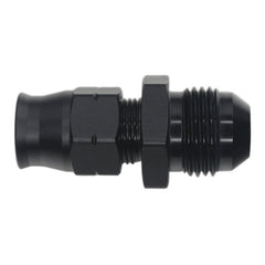 DeatschWerks - DeatschWerks 8AN Male Flare to 3/8in Hardline Compression Adapter - Anodized Matte Black - Demon Performance