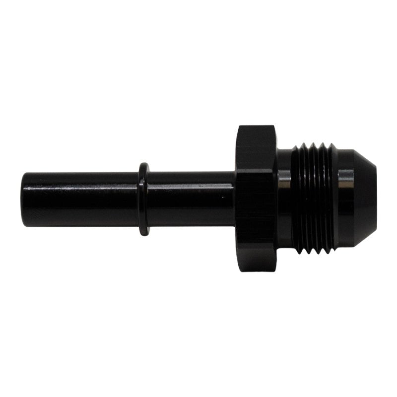 DeatschWerks - DeatschWerks 8AN Male Flare to 3/8in Male EFI Quick Connect Adapter - Anodized Matte Black - Demon Performance