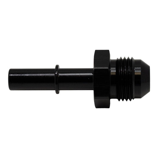 DeatschWerks - DeatschWerks 8AN Male Flare to 3/8in Male EFI Quick Connect Adapter - Anodized Matte Black - Demon Performance