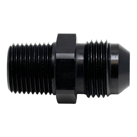 DeatschWerks - DeatschWerks 8AN Male Flare to 3/8in Male NPT Adapter - Anodized Matte Black - Demon Performance