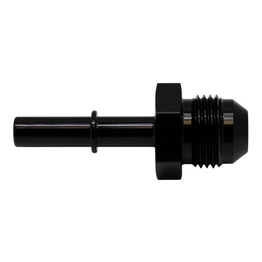 DeatschWerks - DeatschWerks 8AN Male Flare to 5/16in Male EFI Quick Connect Adapter - Anodized Matte Black - Demon Performance