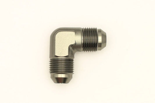 DeatschWerks - DeatschWerks 8AN Male Flare To 8AN Male Flare 90-Degree Coupler Fitting - Demon Performance
