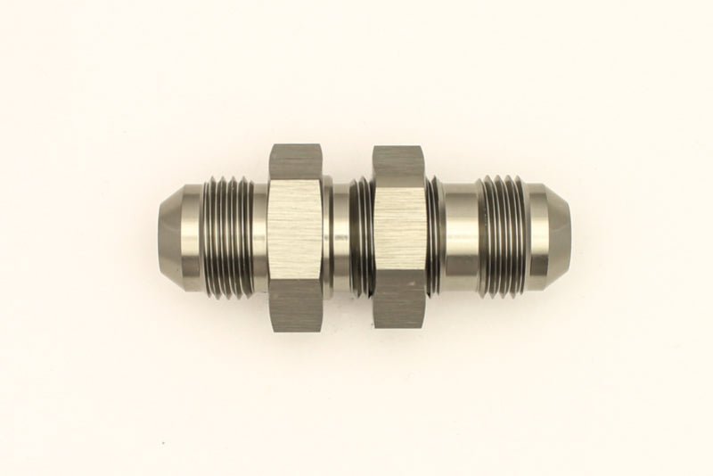 DeatschWerks - DeatschWerks 8AN Male Flare To 8AN Male Flare Bulkhead Adapter (Incl. Nut) - Demon Performance