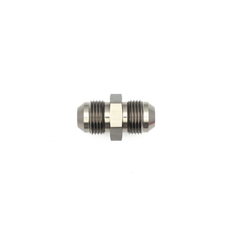 DeatschWerks - DeatschWerks 8AN Male Flare to 8AN Male Flare Coupler - Anodized Matte Black - Demon Performance