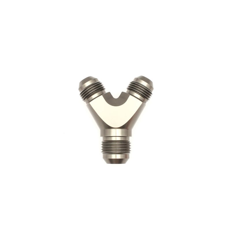 DeatschWerks - DeatschWerks 8AN Male Flare to 8AN Male Flare to 10AN Male Flare Y Fitting - Anodized Matte Black - Demon Performance