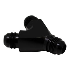 DeatschWerks - DeatschWerks 8AN Male Flare to 8AN Male Flare to 8AN Male Flare Y Fitting - Anodized Matte Black - Demon Performance