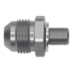 DeatschWerks - DeatschWerks 8AN Male Flare to M10 X 1.0 Male Metric - Anodized Titanium - Demon Performance