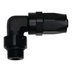 DeatschWerks - DeatschWerks 8AN ORB Female Swivel 90-Degree Hose End CPE - Anodized Matte Black - Demon Performance