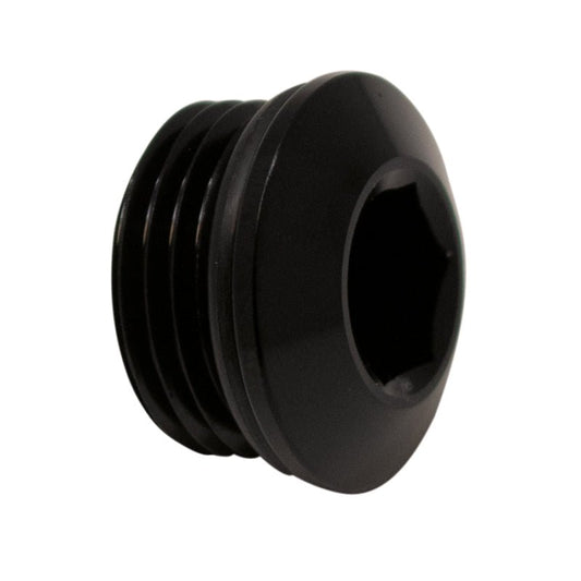 DeatschWerks - DeatschWerks 8AN ORB Male Plug Low Profile Internal Allen/Hex (Incl O-Ring) Anodized Matte Black - Demon Performance