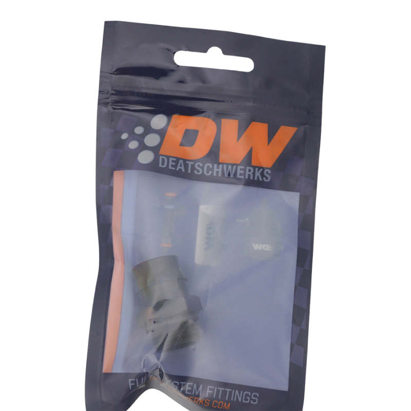 DeatschWerks - DeatschWerks 8AN ORB to Can-Am Maverick X3 OE Quick Connect Adapter - Anodized Matte Black - Demon Performance