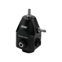 DeatschWerks - DeatschWerks Compact Carburetor Adjustable Fuel Regulator 6AN x4 Inlets - 6AN Return - Black - Demon Performance