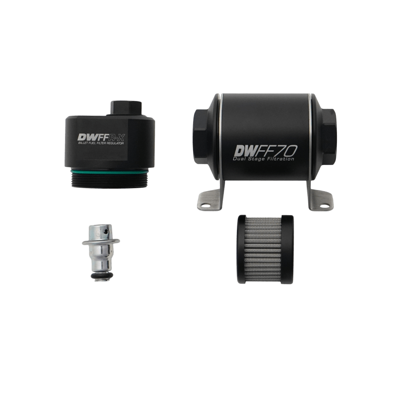 DeatschWerks - DeatschWerks DWFFR - X 70mm Billet Fuel Filter Regulator - 10 Micron - Demon Performance