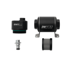 DeatschWerks - DeatschWerks DWFFR - X 70mm Billet Fuel Filter Regulator - 10 Micron - Demon Performance