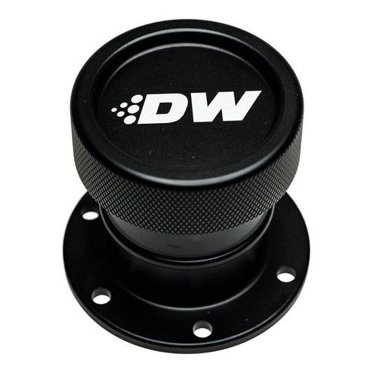 DeatschWerks - DeatschWerks Straight Filler Neck w/Cap - Matte Black - Demon Performance