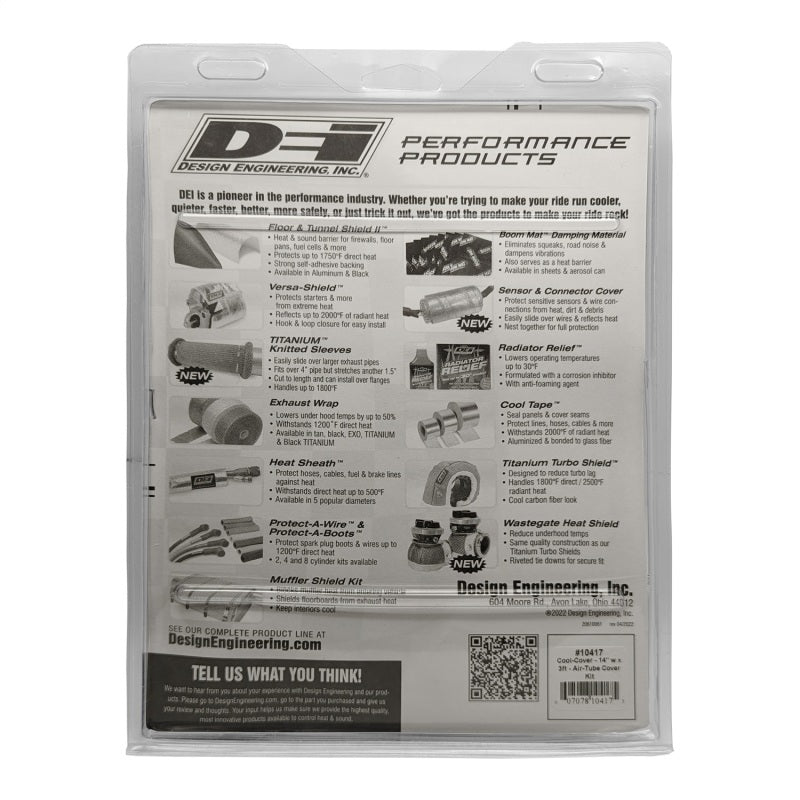 DEI - DEI Cool-Cover 14in w x 3ft - Air-Tube Cover Kit - Demon Performance