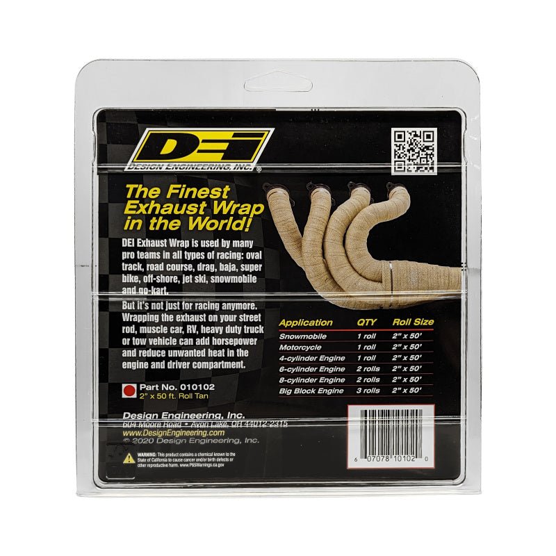DEI - DEI Exhaust Wrap 2in x 50ft - Tan - Demon Performance