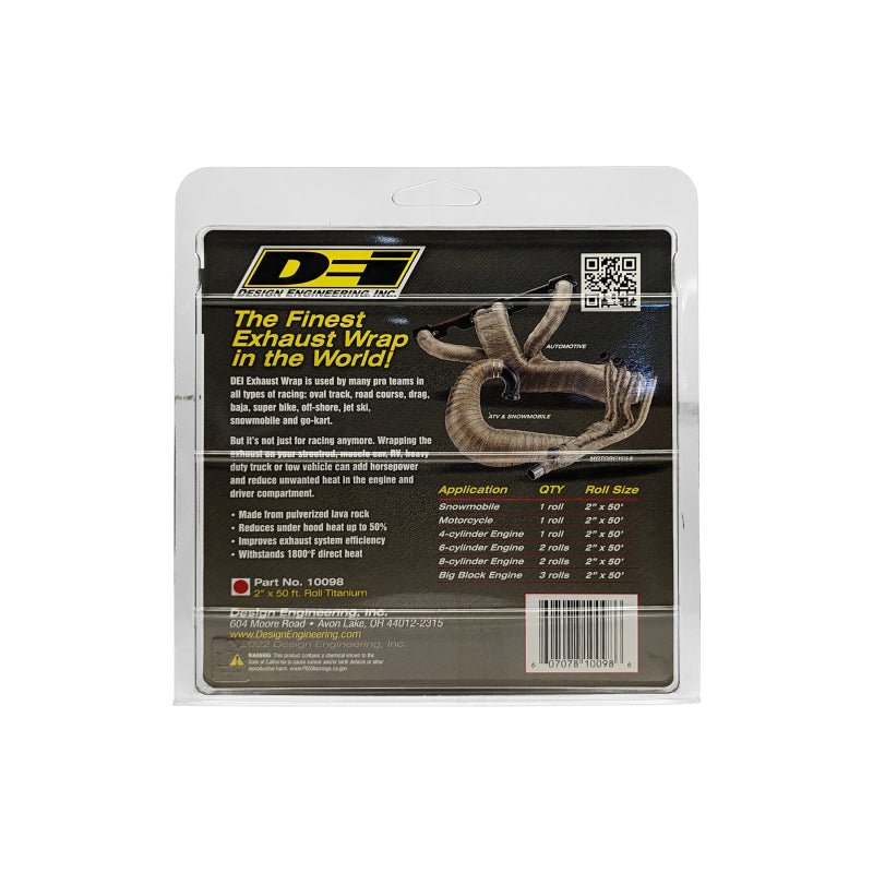 DEI - DEI Exhaust Wrap 2in x 50ft - Titanium - Demon Performance
