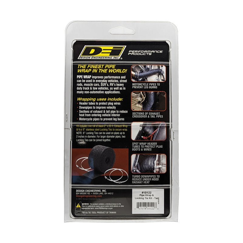 DEI - DEI Exhaust Wrap Kit - Pipe Wrap and Locking Tie - Tan - Demon Performance