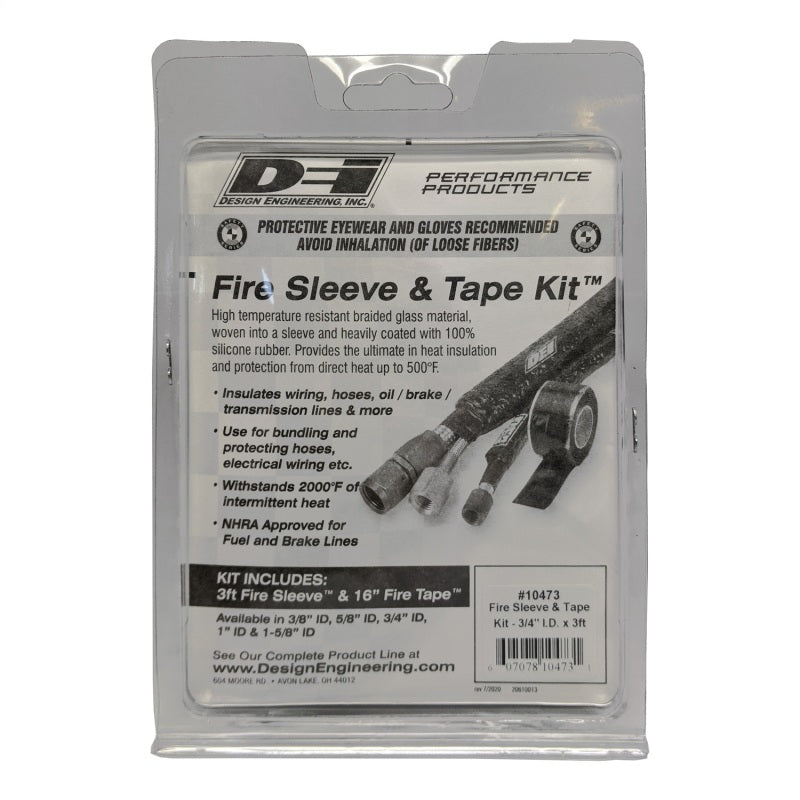 DEI - DEI Fire Sleeve and Tape Kit 3/4in I.D. x 3ft - Demon Performance