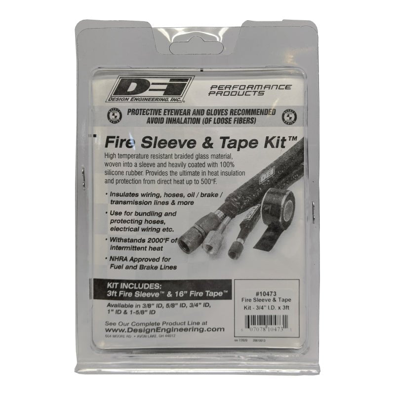 DEI - DEI Fire Sleeve and Tape Kit 3/4in I.D. x 3ft - Demon Performance
