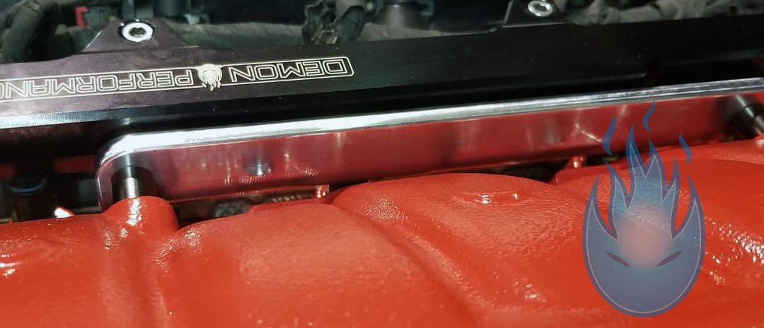Demon Performance - Demon Performance Fuel Rail Bracket Adapters for Edelbrock 3rd Gen Hemi Intake Manifold - Demon Performance