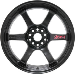 Gram Lights 57DR 17x9.0 +12 5-114.3 Semi Gloss Black Wheel