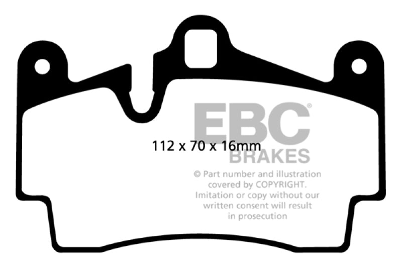 EBC - EBC 04 - 07 Porsche Cayenne 3.2 Redstuff Rear Brake Pads - Demon Performance