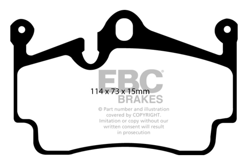 EBC - EBC 04 - 08 Porsche Boxster (Cast Iron Rotors only) 2.7 Yellowstuff Rear Brake Pads - Demon Performance