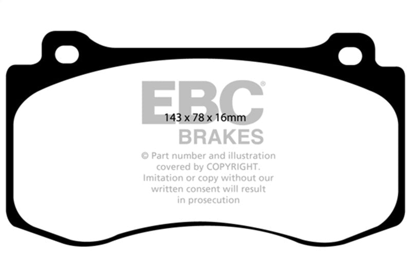 EBC - EBC 05 - 10 Chrysler 300C 6.1 SRT8 Redstuff Front Brake Pads - Demon Performance