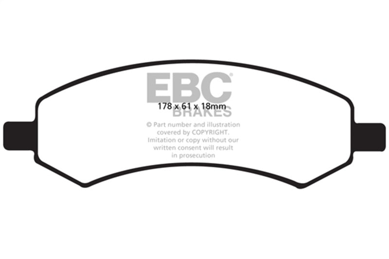 EBC - EBC 06 - 09 Chrysler Aspen 4.7 Extra Duty Front Brake Pads - Demon Performance