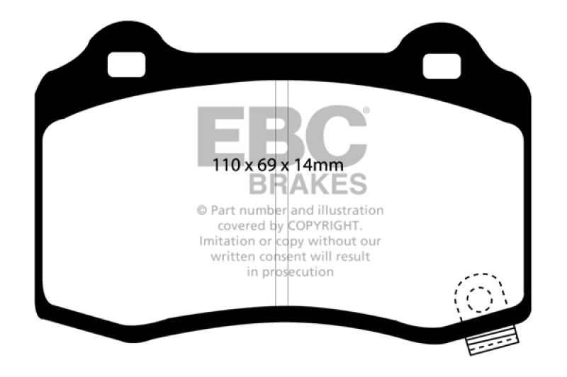EBC - EBC 06 - 10 Jeep Grand Cherokee 6.1 SRT - 8 Greenstuff Rear Brake Pads - Demon Performance