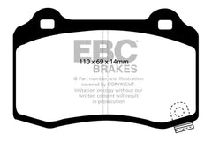 EBC - EBC 06 - 10 Jeep Grand Cherokee 6.1 SRT - 8 Greenstuff Rear Brake Pads - Demon Performance