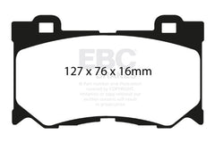 EBC - EBC 08 - 13 Infiniti FX50 5.0 Redstuff Front Brake Pads - Demon Performance