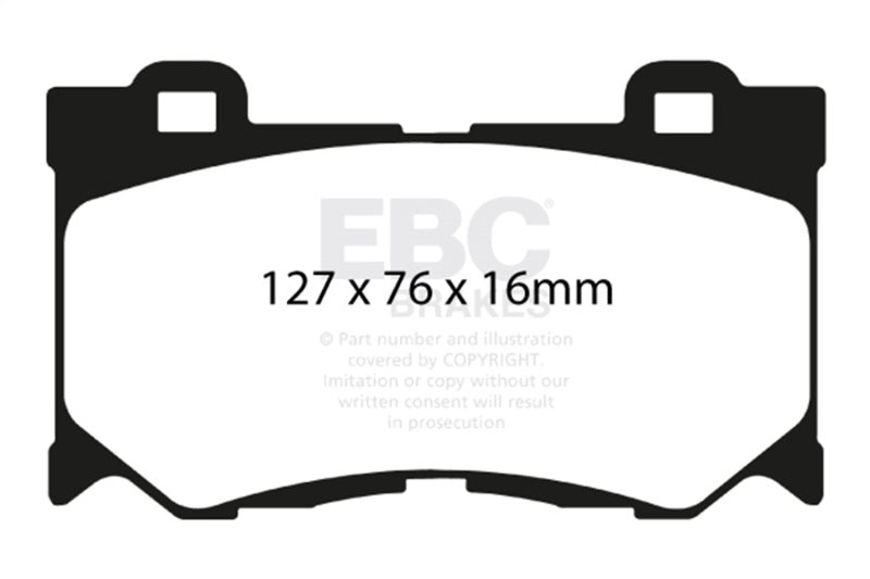 EBC - EBC 08 - 13 Infiniti FX50 5.0 Yellowstuff Front Brake Pads - Demon Performance