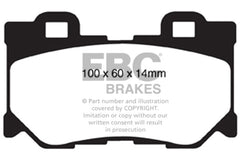 EBC - EBC 08 - 13 Infiniti FX50 5.0 Yellowstuff Rear Brake Pads - Demon Performance