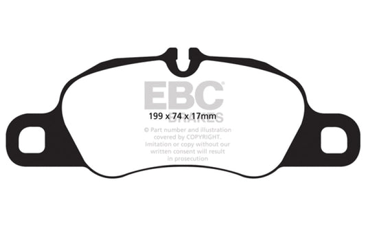 EBC - EBC 09 - 12 Porsche 911 (997) (Cast Iron Rotor only) 3.6 Carrera 2 Redstuff Front Brake Pads - Demon Performance