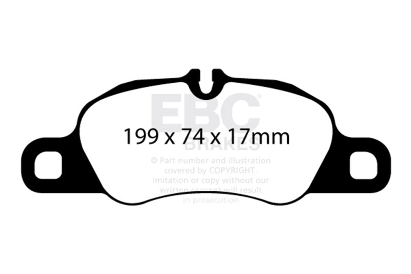 EBC - EBC 09 - 12 Porsche 911 (997) (Cast Iron Rotor only) 3.6 Carrera 2 Redstuff Front Brake Pads - Demon Performance