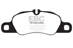 EBC - EBC 09 - 12 Porsche 911 (997) (Cast Iron Rotor only) 3.6 Carrera 2 Yellowstuff Front Brake Pads - Demon Performance