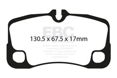 EBC - EBC 09 - 12 Porsche 911 (997) (Cast Iron Rotor only) 3.6 Carrera 2 Yellowstuff Rear Brake Pads - Demon Performance