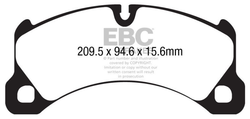 EBC - EBC 10+ Porsche Cayenne 3.6 Yellowstuff Front Brake Pads - Demon Performance
