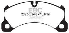 EBC - EBC 10+ Porsche Cayenne 3.6 Yellowstuff Front Brake Pads - Demon Performance