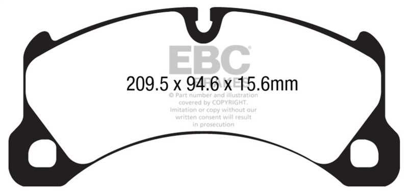 EBC - EBC 10+ Porsche Cayenne 3.6 Yellowstuff Front Brake Pads - Demon Performance