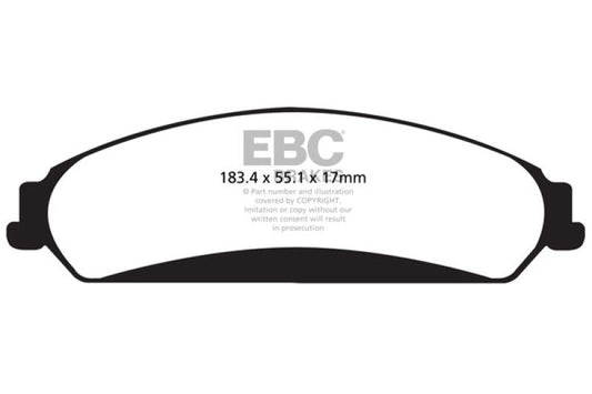 EBC - EBC 11+ Chrysler 300C 5.7 Yellowstuff Front Brake Pads - Demon Performance