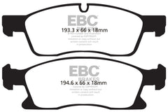 EBC - EBC 11+ Dodge Durango 3.6 Yellowstuff Front Brake Pads - Demon Performance